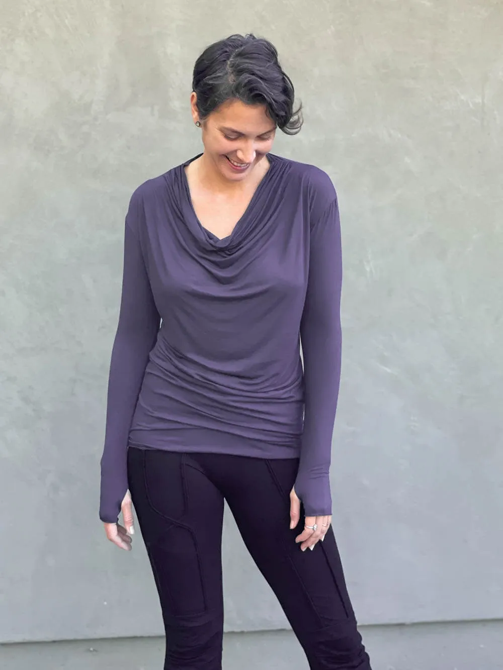 CU Long Sleeve Waterfall Top