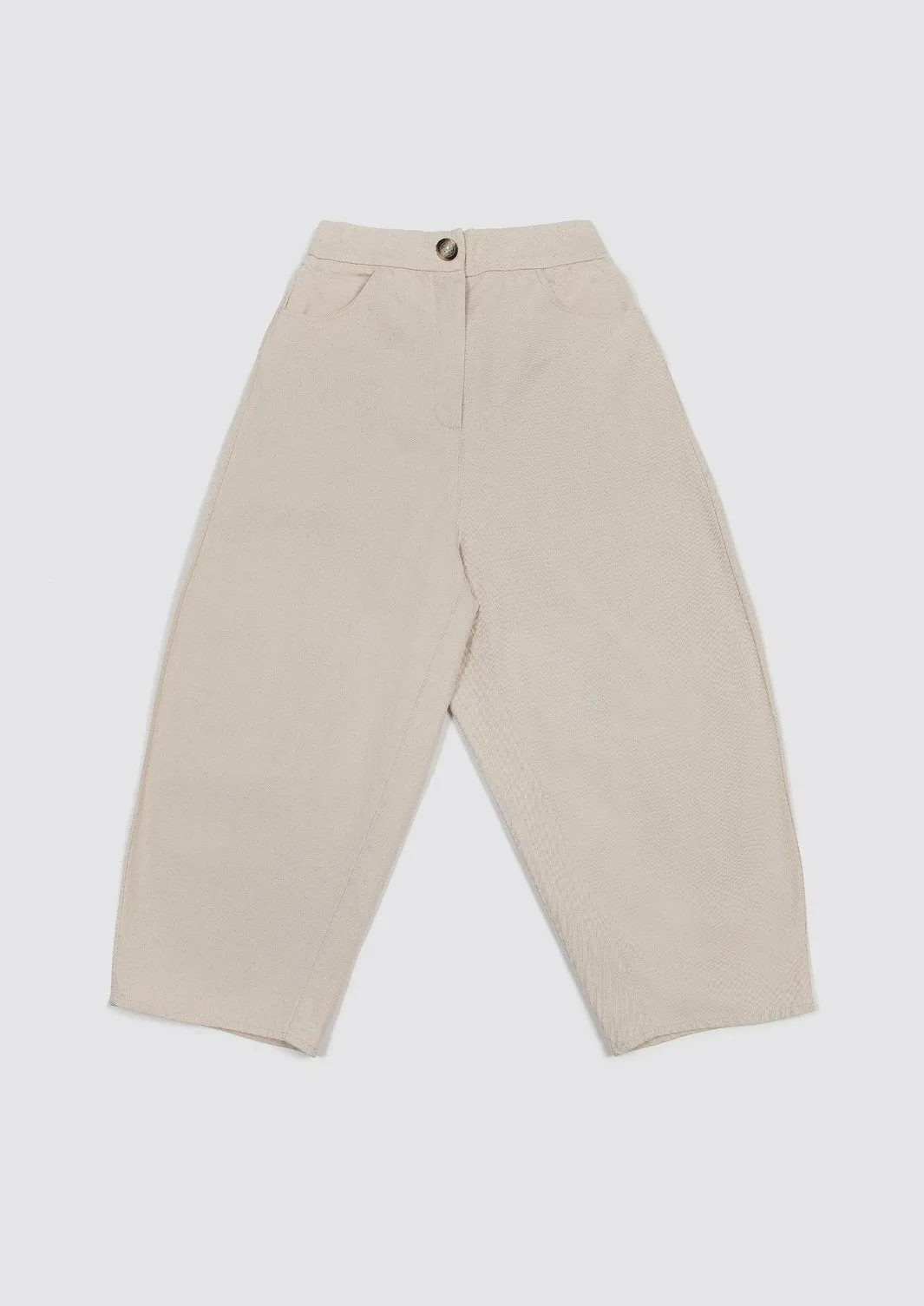 Curved Leg Pant, Natural