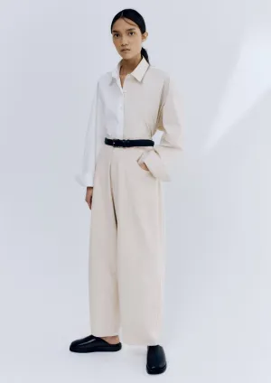 Curved Leg Pant, Natural