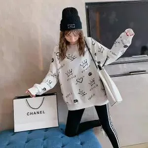 Cute Crown Print Hoodie