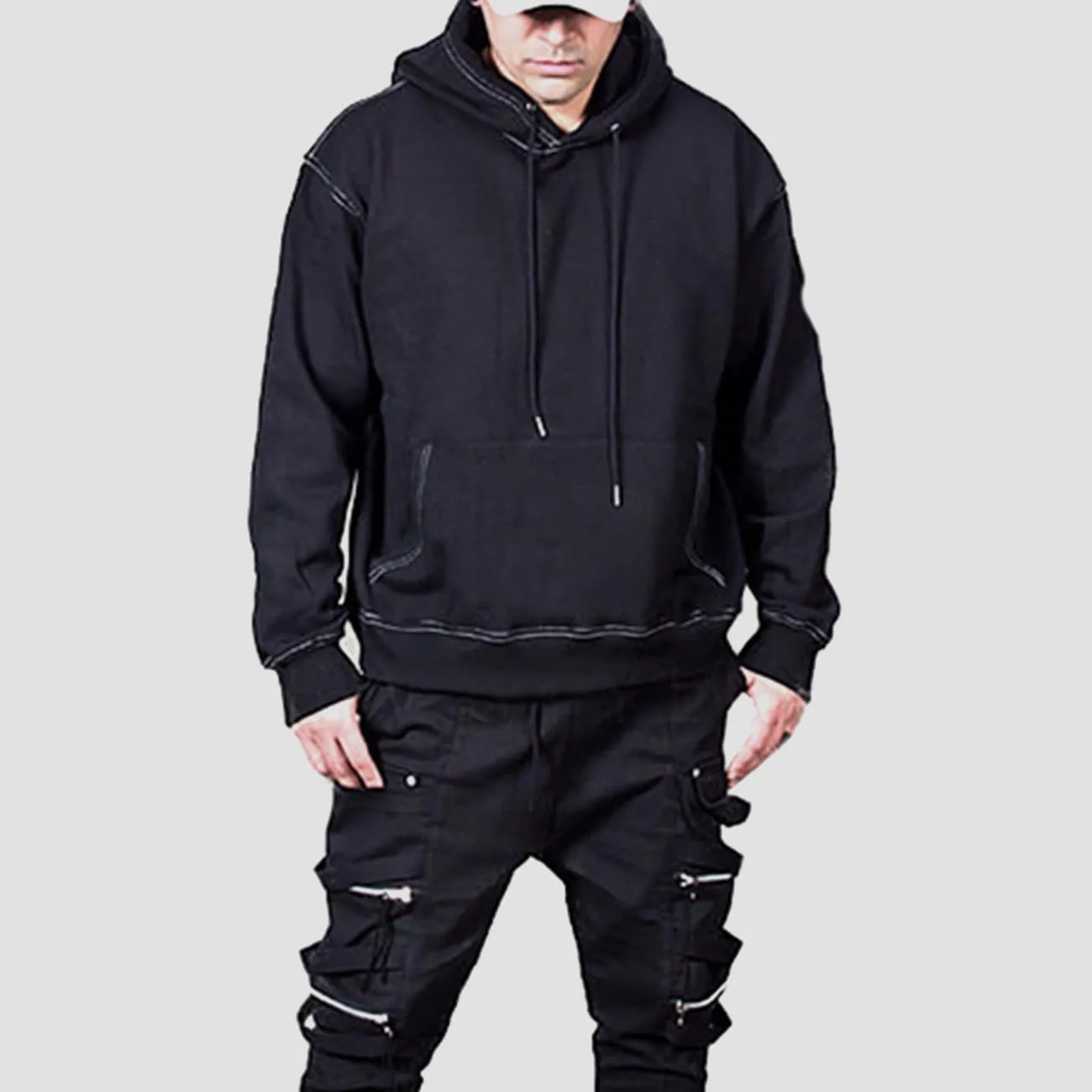 Dark Bright Line Hoodie