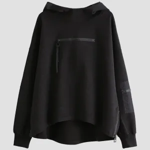 Dark Patchwork Zipper Hoodie