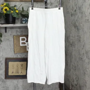 Denim & Co. Women's Petite Beach Pull-On Wide-Leg Pants A376430-Petite White PM