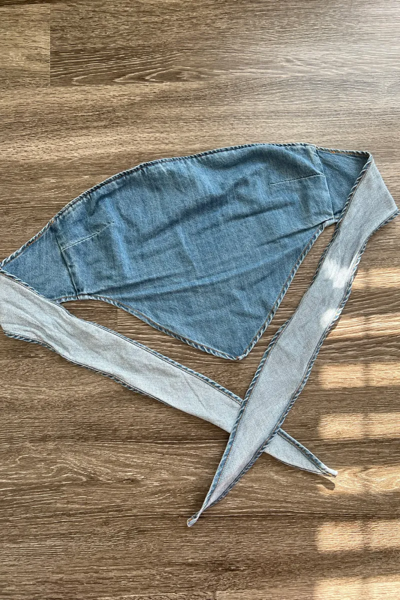 Denim Bandana Top