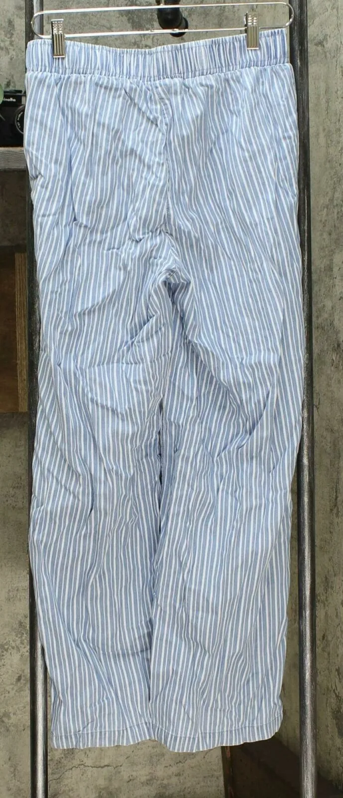 DG2 by Diane Gilman SoftCell Wide Leg Pants Chambray Stripe Small