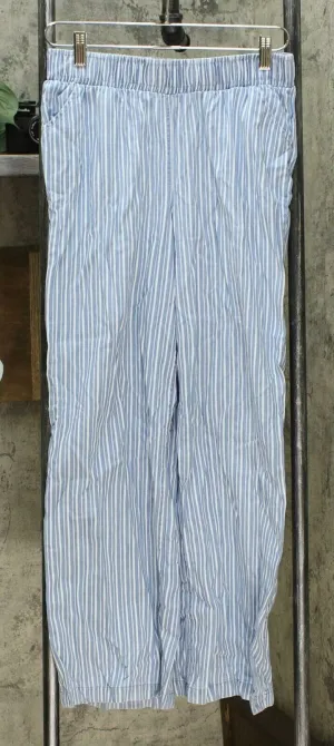 DG2 by Diane Gilman SoftCell Wide Leg Pants Chambray Stripe Small