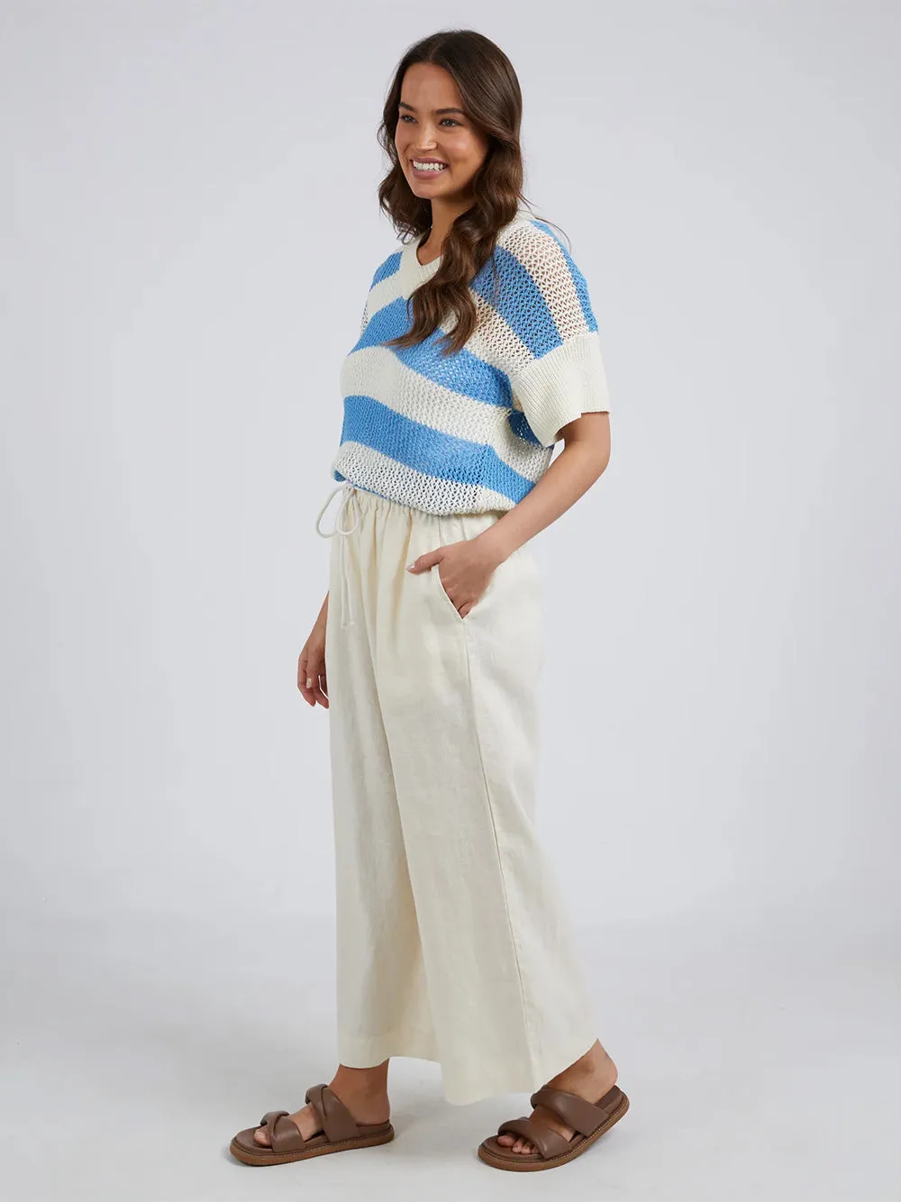 Dionne Wide Leg Pant - COCONUT