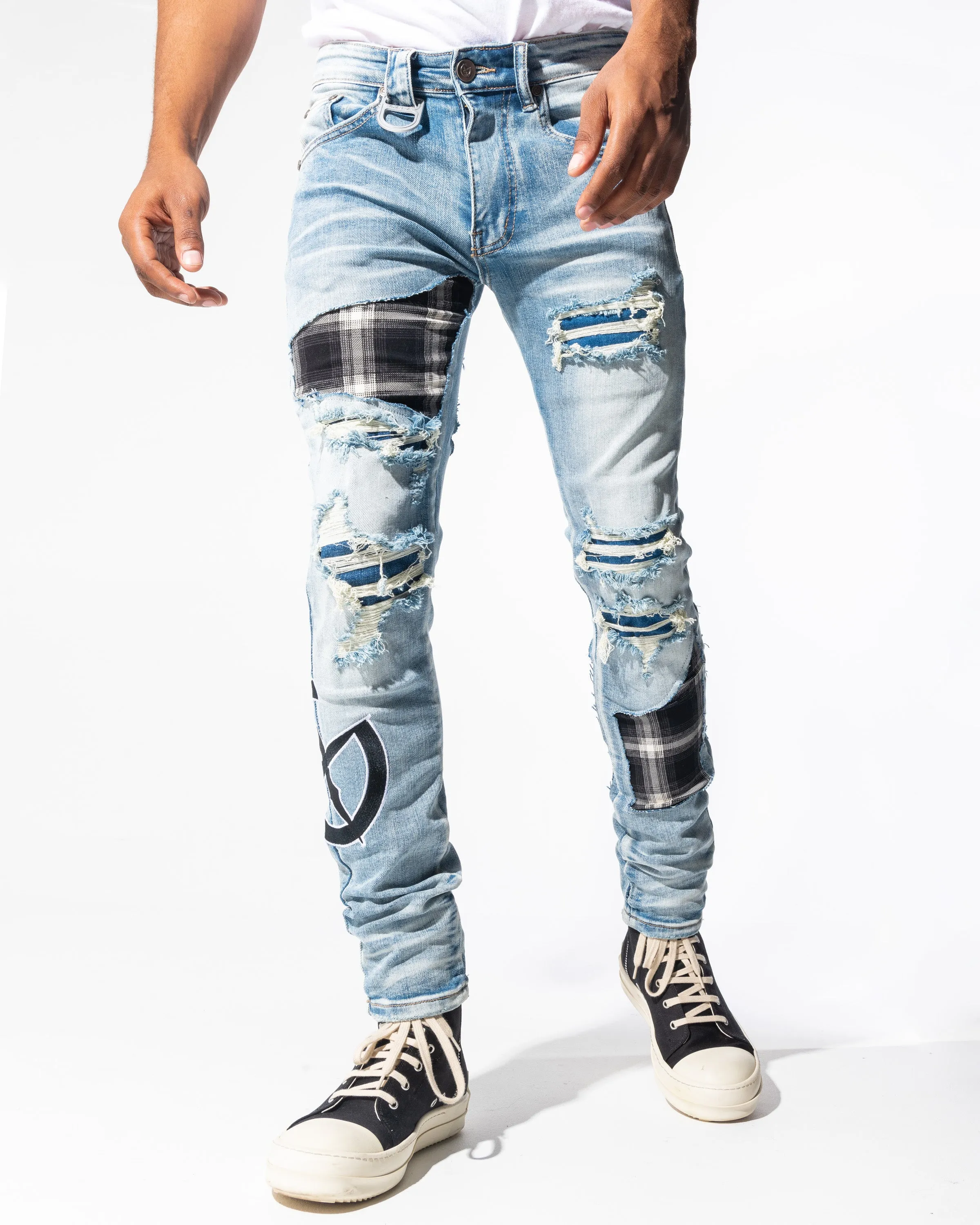 DISORDER DENIM (LIGHT BLUE/ TARTAN CHECK)
