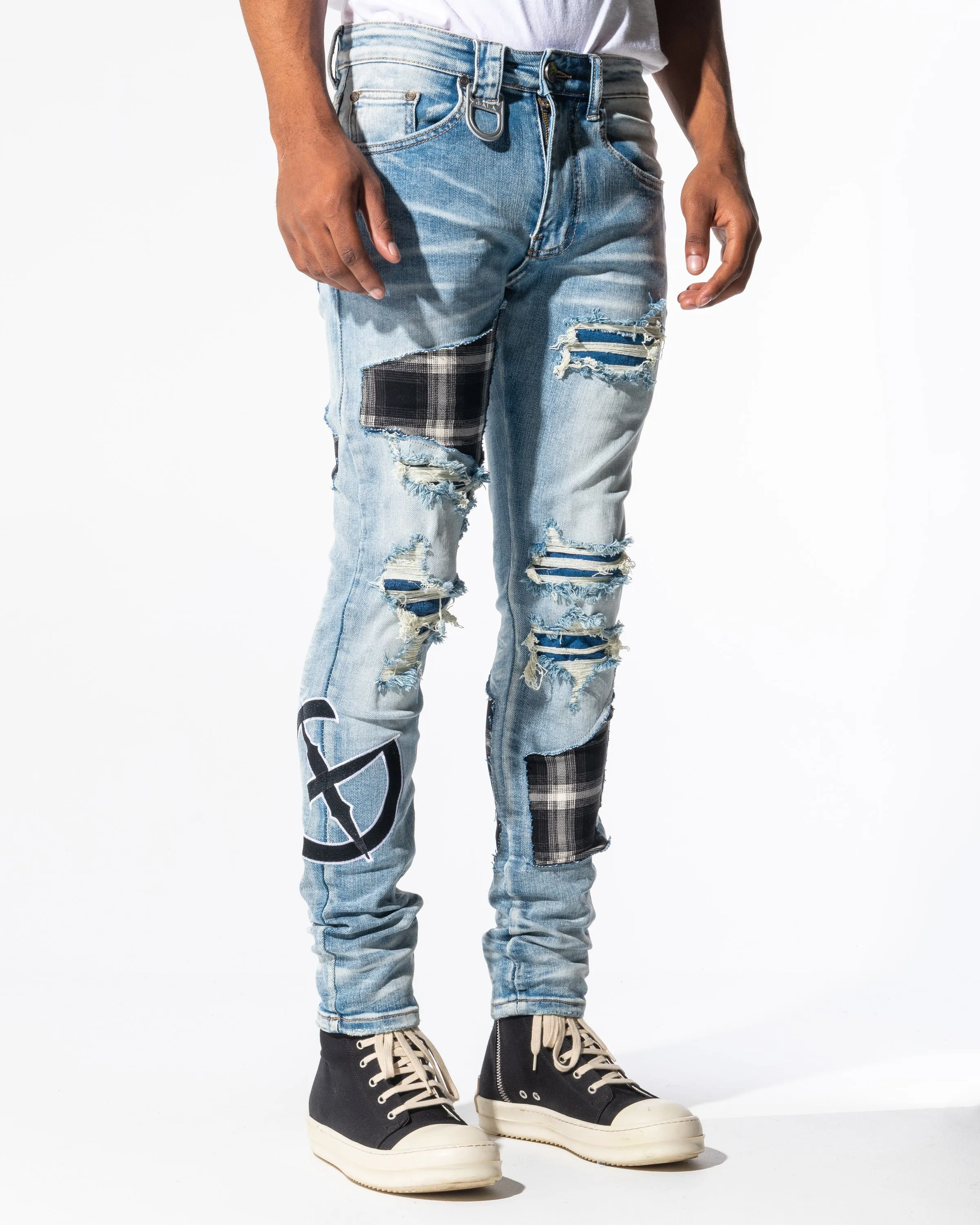 DISORDER DENIM (LIGHT BLUE/ TARTAN CHECK)
