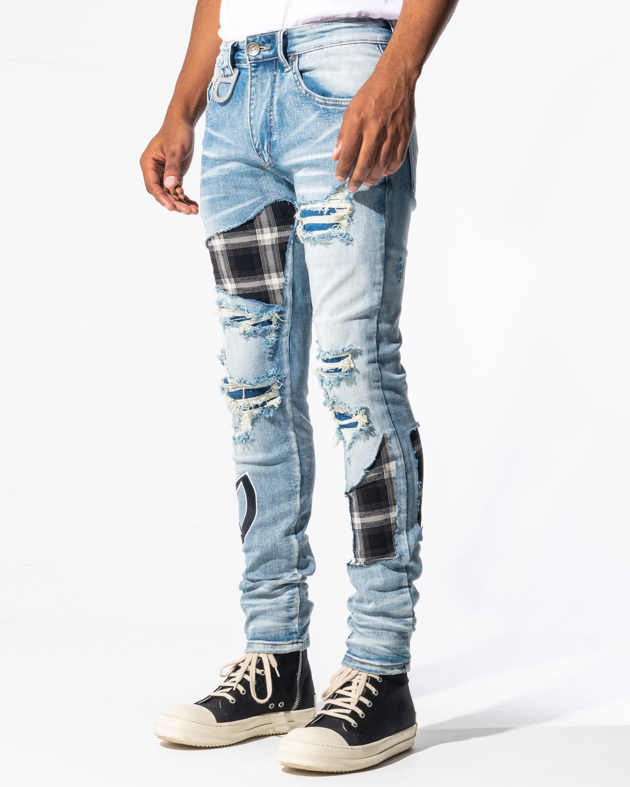 DISORDER DENIM (LIGHT BLUE/ TARTAN CHECK)