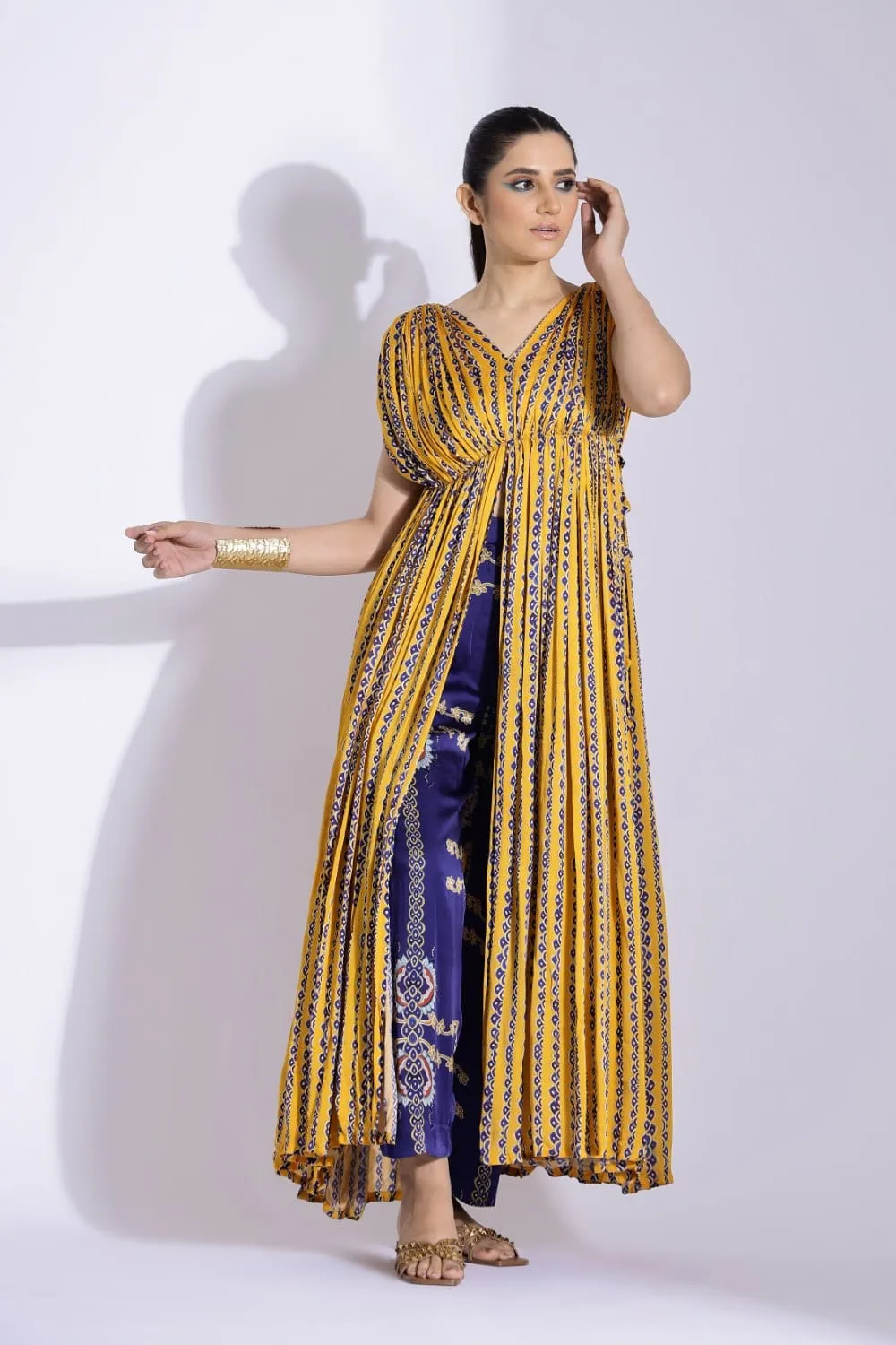 DRAPE KURTA AND TAPERED PANTS