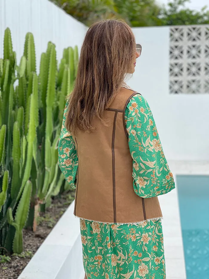 Dylan Vest - Tan   Natural