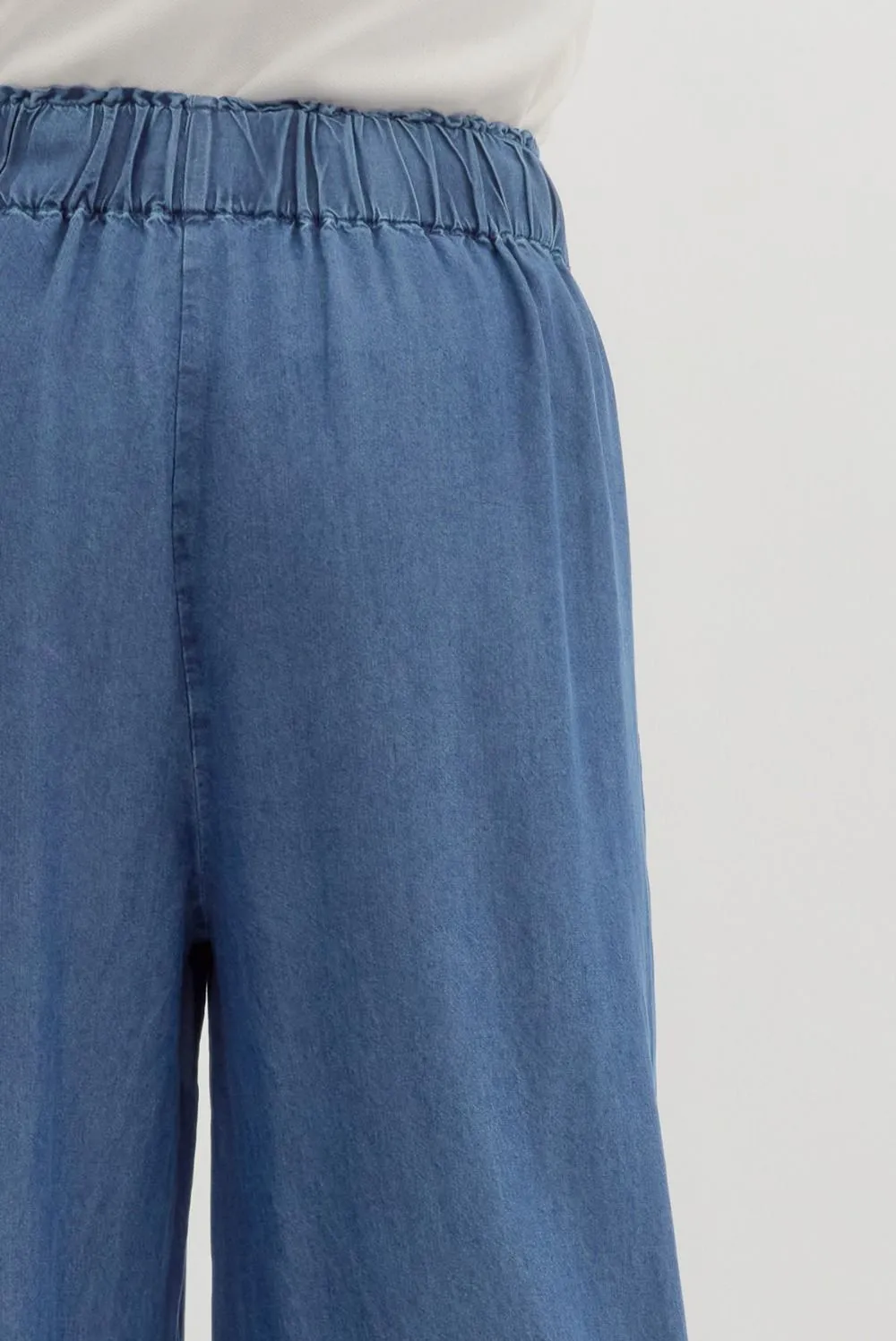 Eugenia Wide Leg Pants, Denim Blue