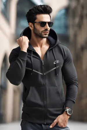 Export Quality Nke tack Fleece Wind Runner Black