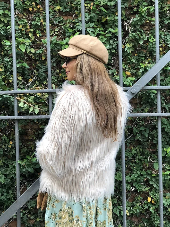 Faux Fur Jacket - Natural