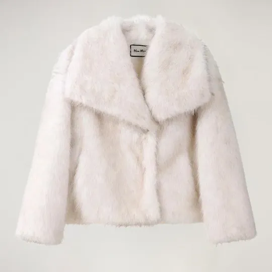 Faux fur jacket - short - warm - faux fur jacket - winter coats and jackets for women