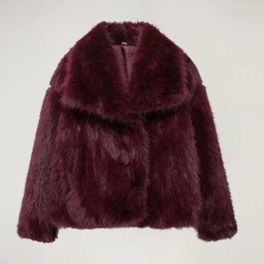 Faux fur jacket - short - warm - faux fur jacket - winter coats and jackets for women