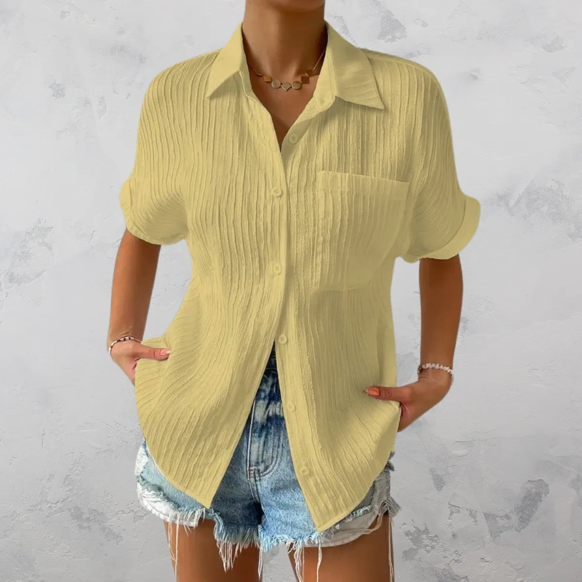Fay | Casual Lightweight Blouse with Button Closure for Ladies