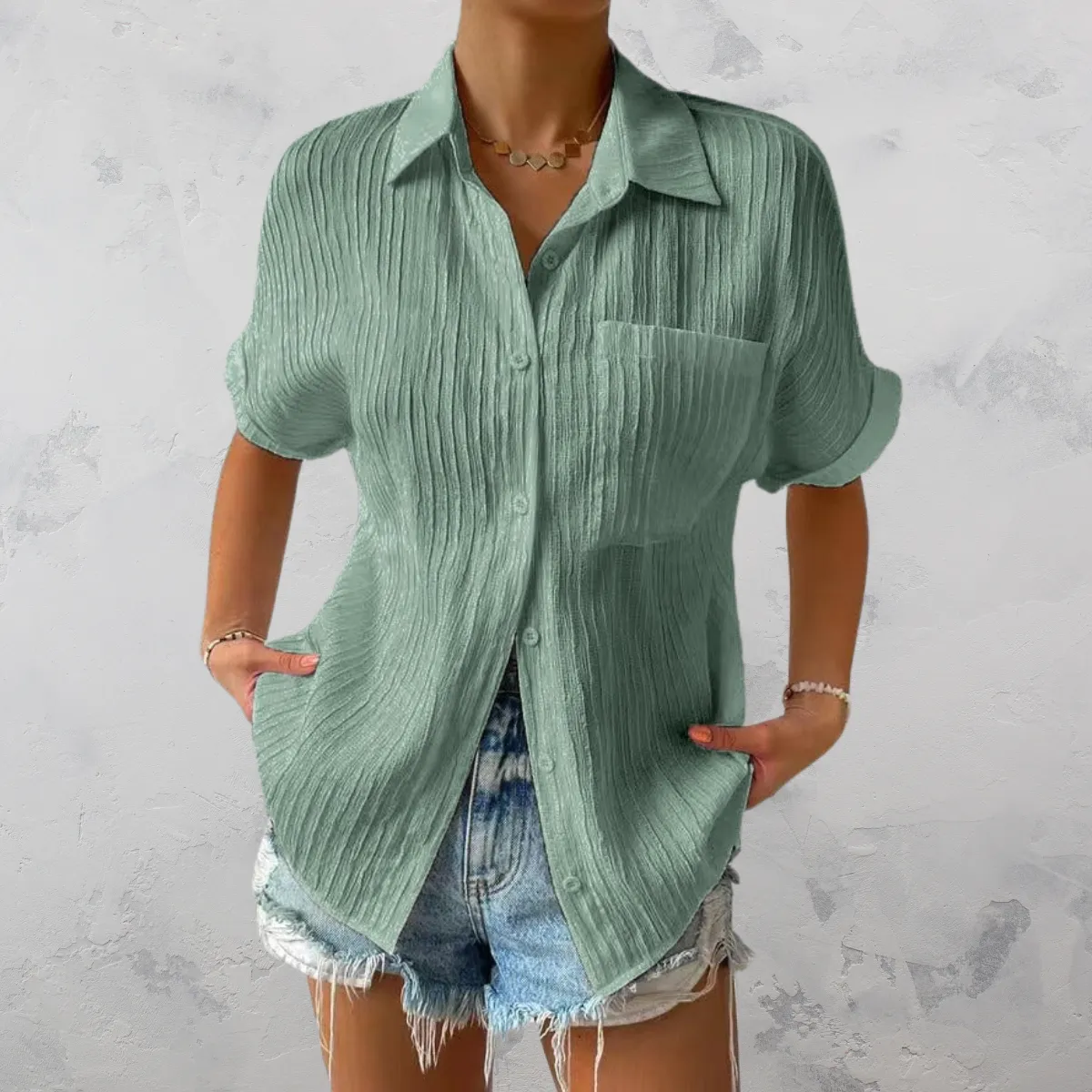 Fay | Casual Lightweight Blouse with Button Closure for Ladies