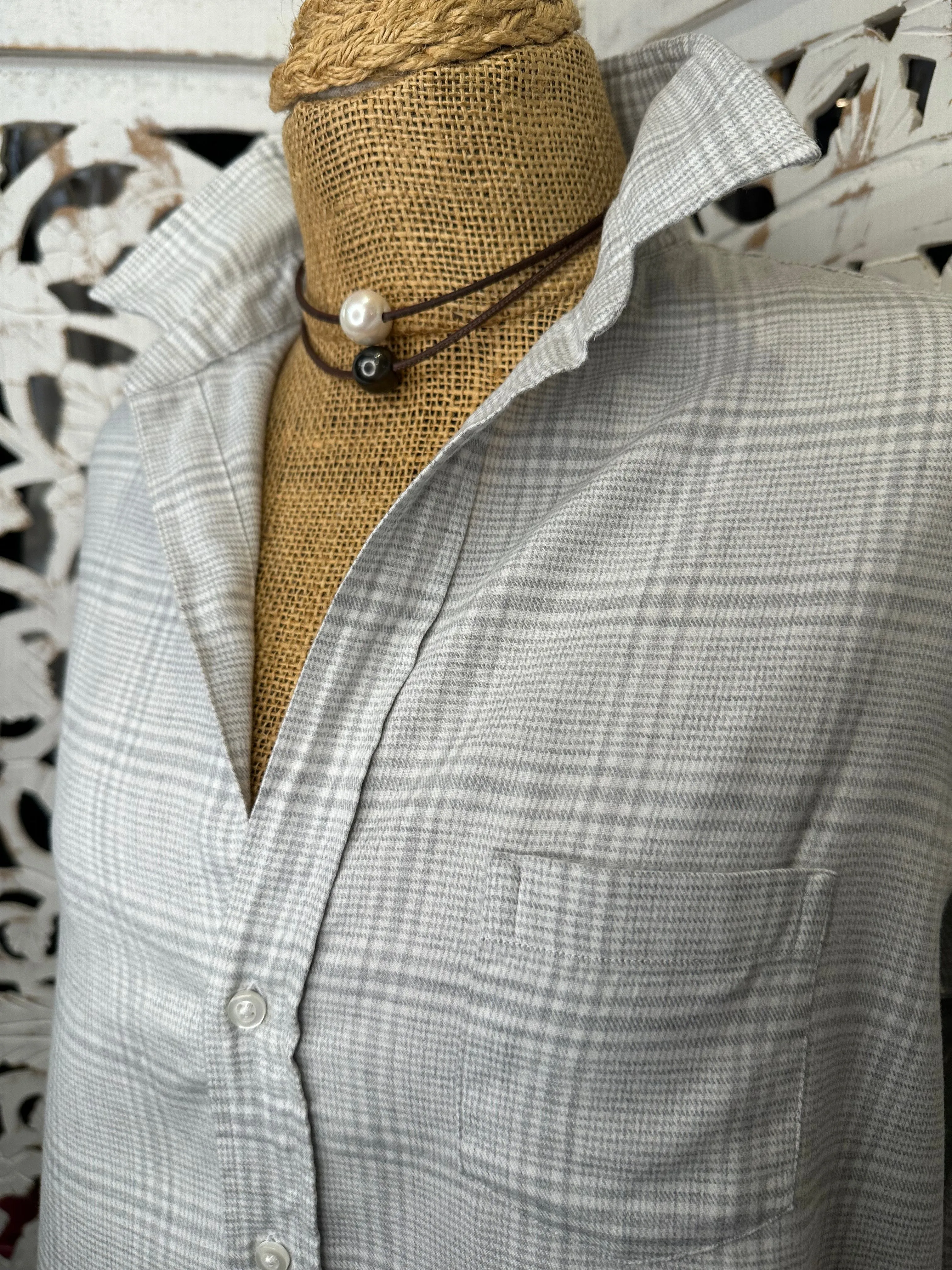 FE - Eileen | Gray White Plaid