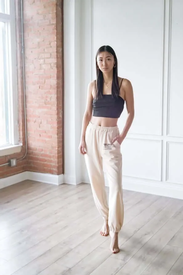 Feelings Print Sweatpants
