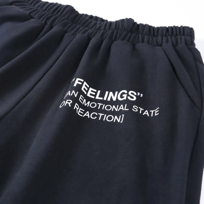 Feelings Print Sweatpants