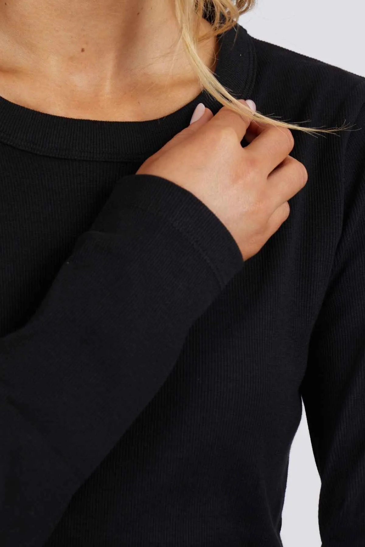 Foxwood Scoop Long Sleeve Rib