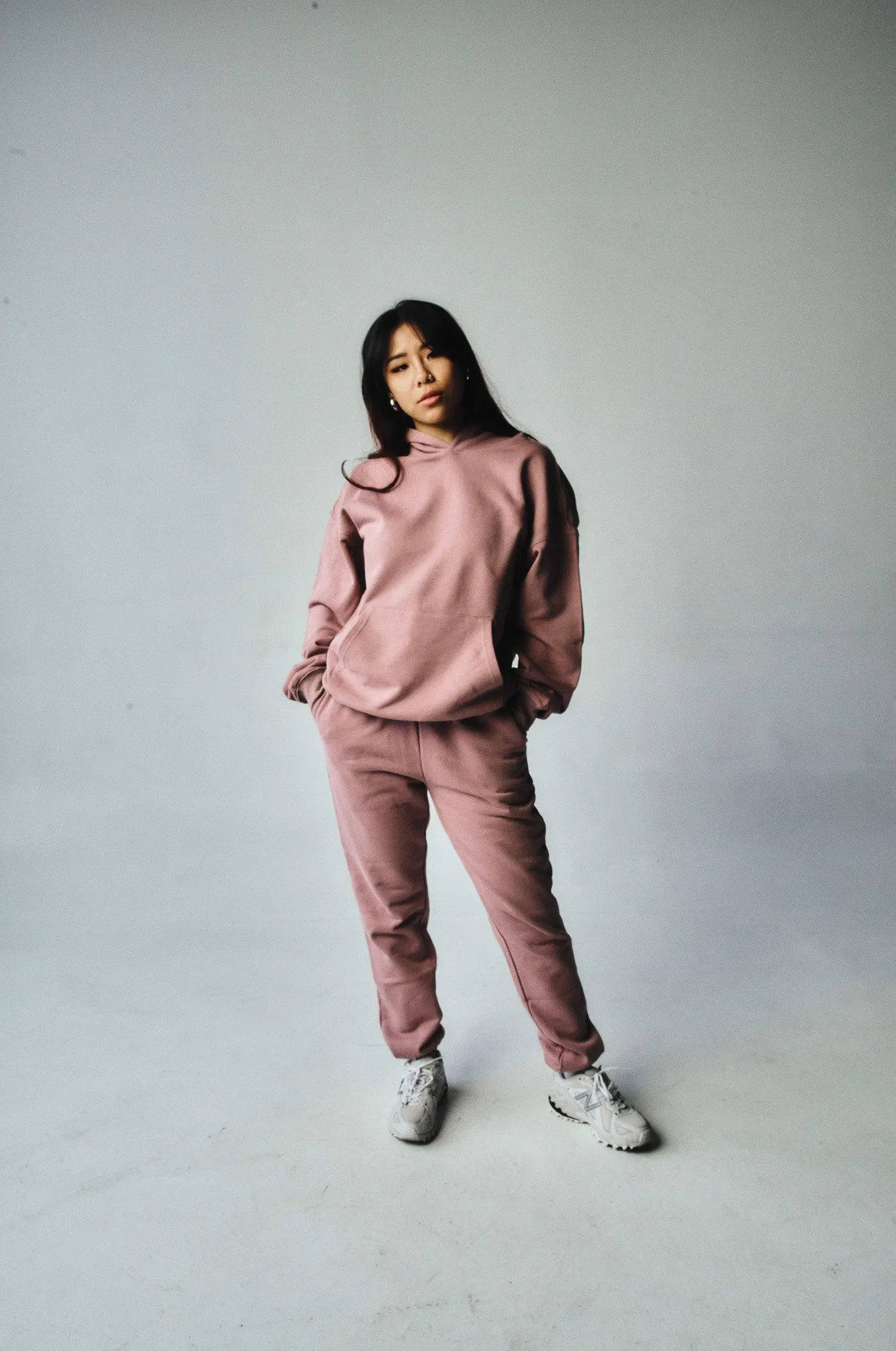 French Terry Joggers - Shadow Purple
