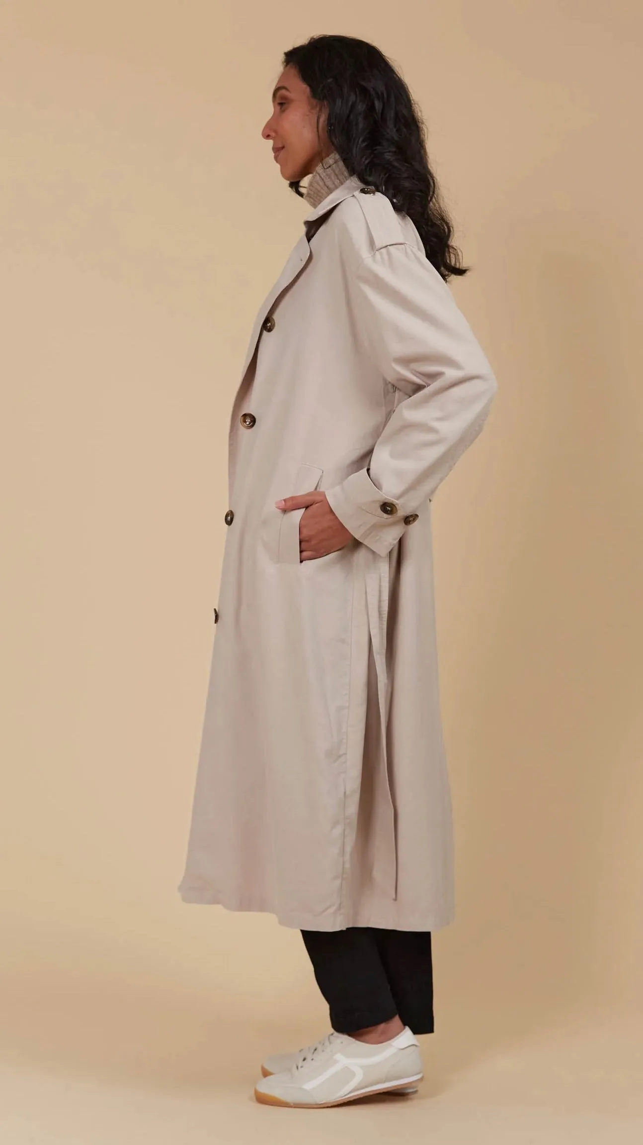 Freya Trench Coat Canvas