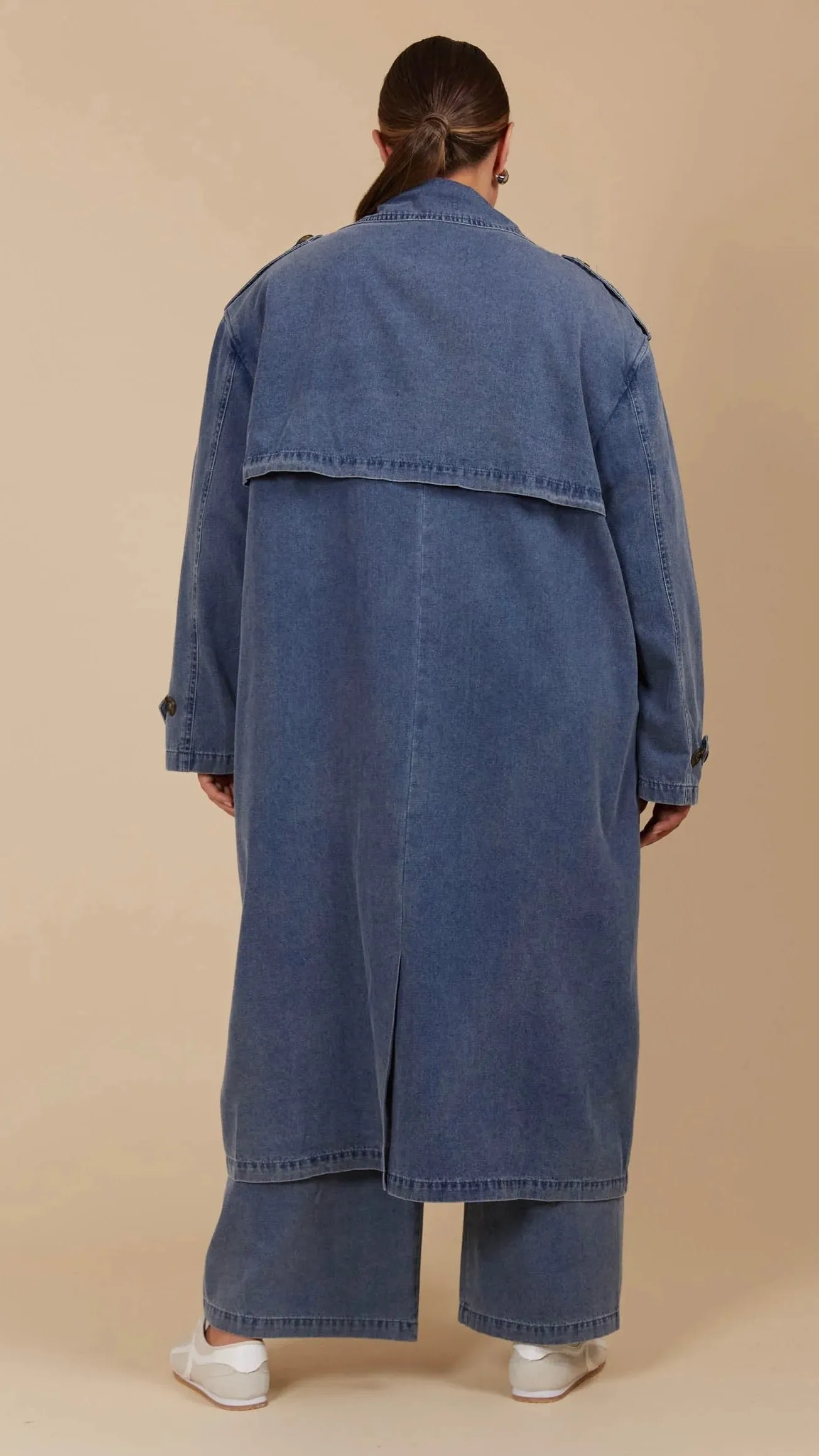 Freya Trench Coat Denim