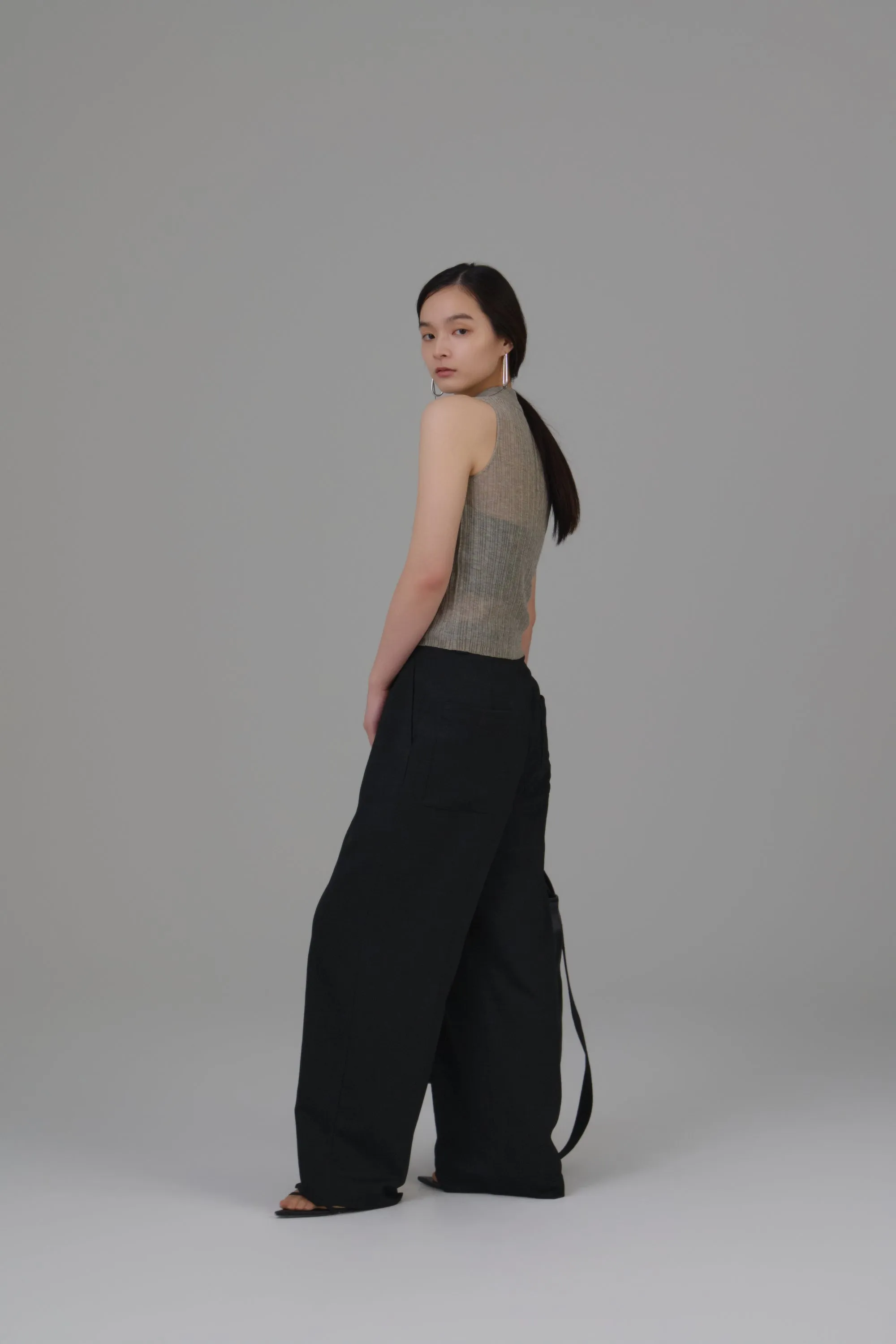 front button knit tops