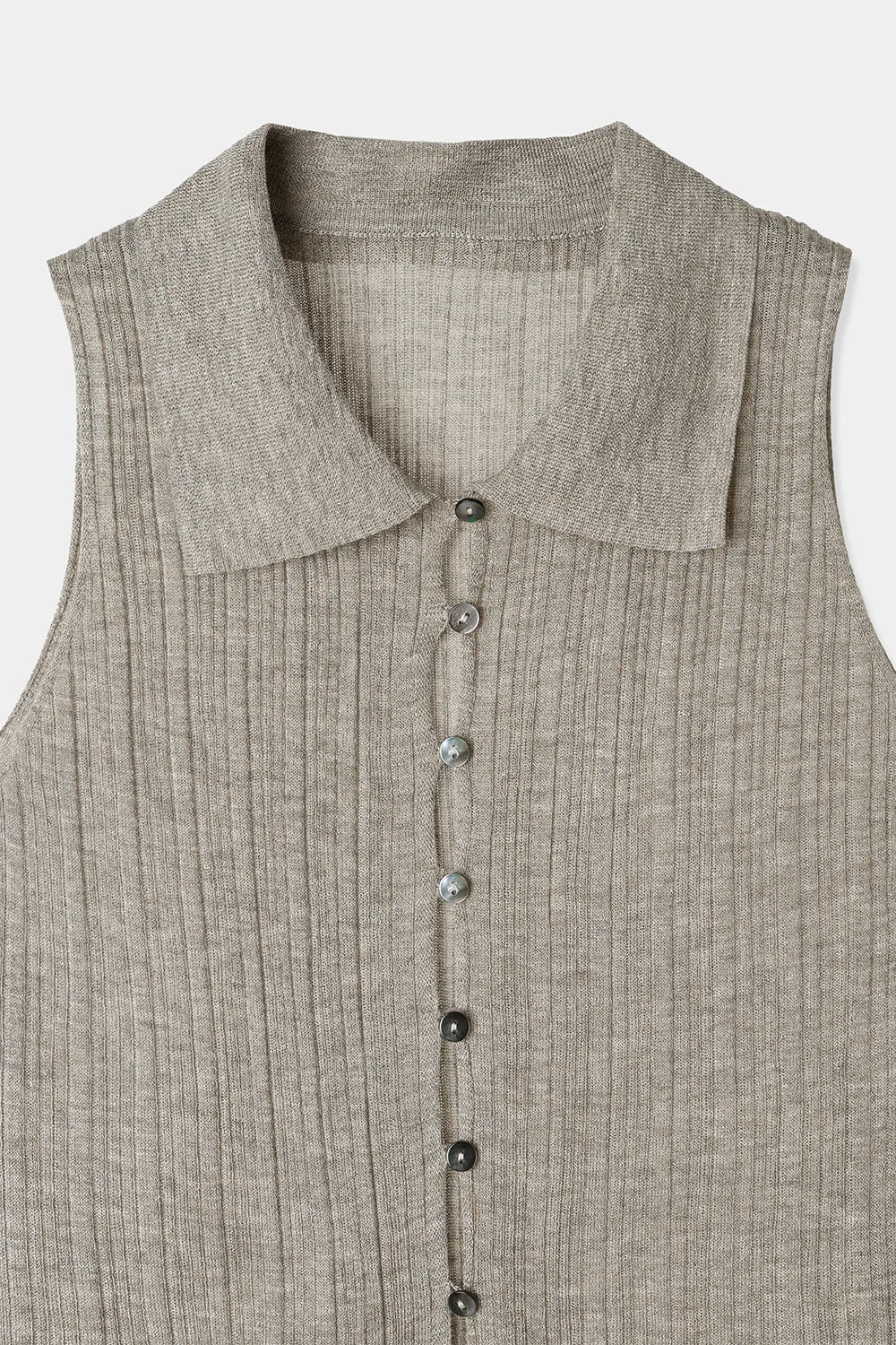 front button knit tops