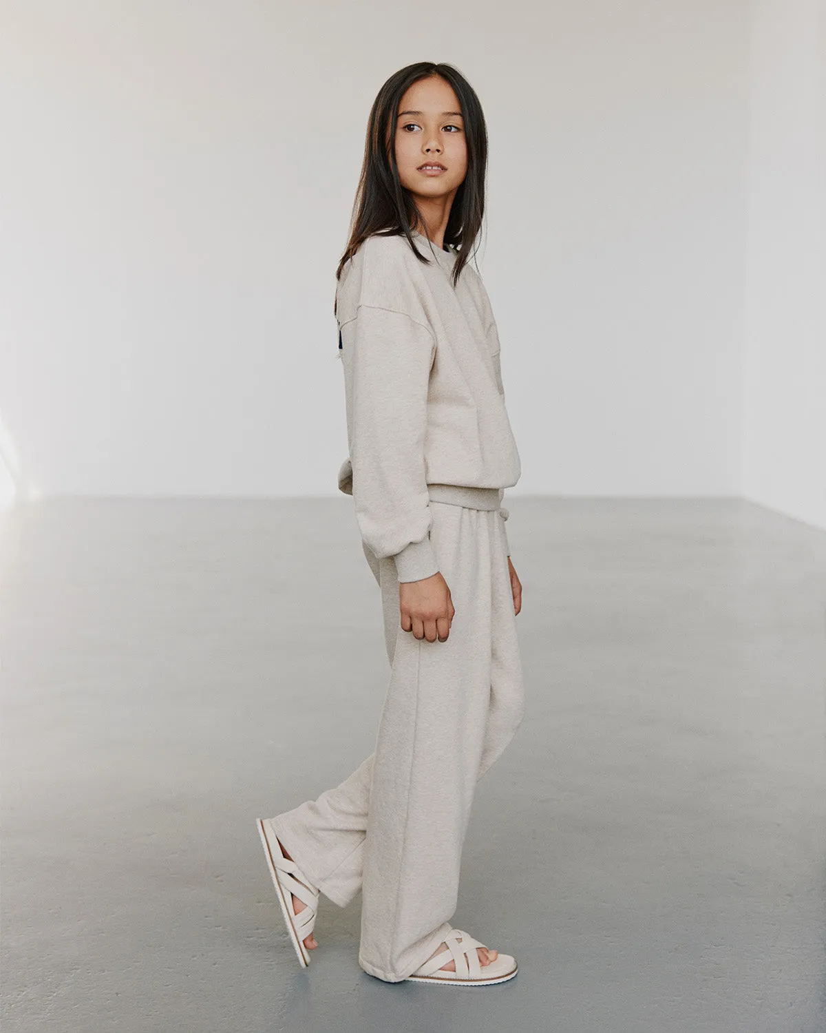 GABBISY SWEATPANTS - Beige Melange