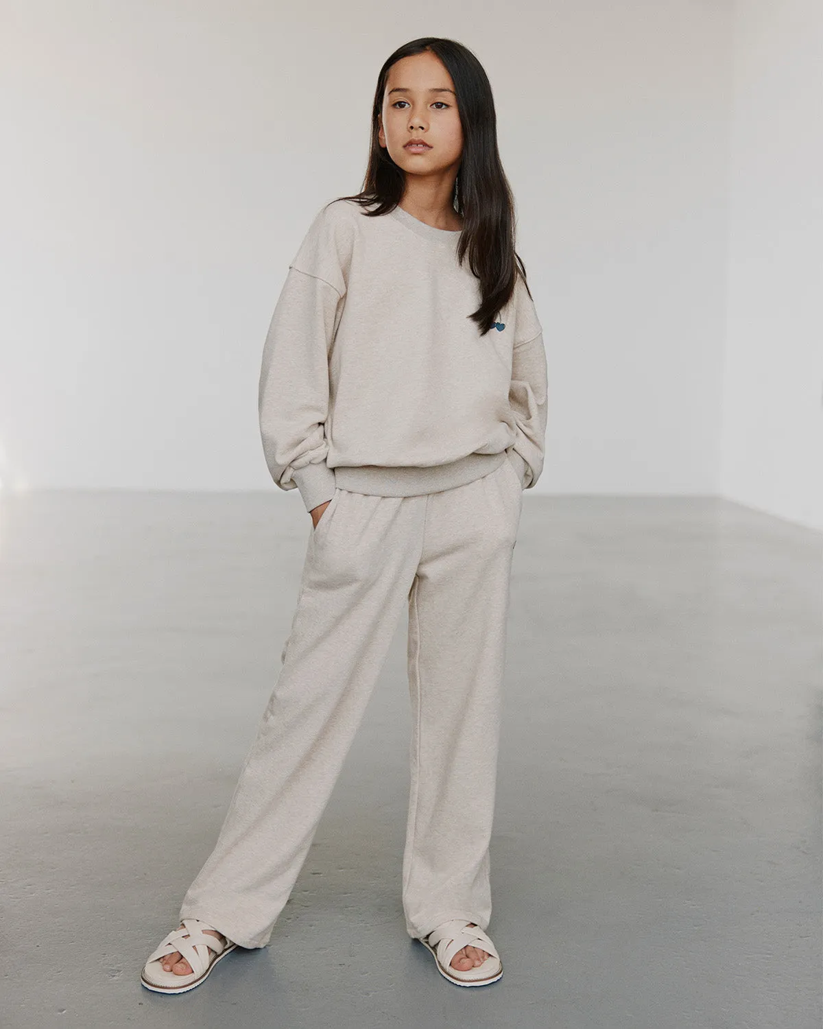 GABBISY SWEATPANTS - Beige Melange