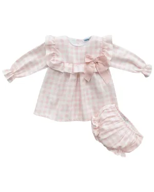 Girls Gingham Dress & Pant set