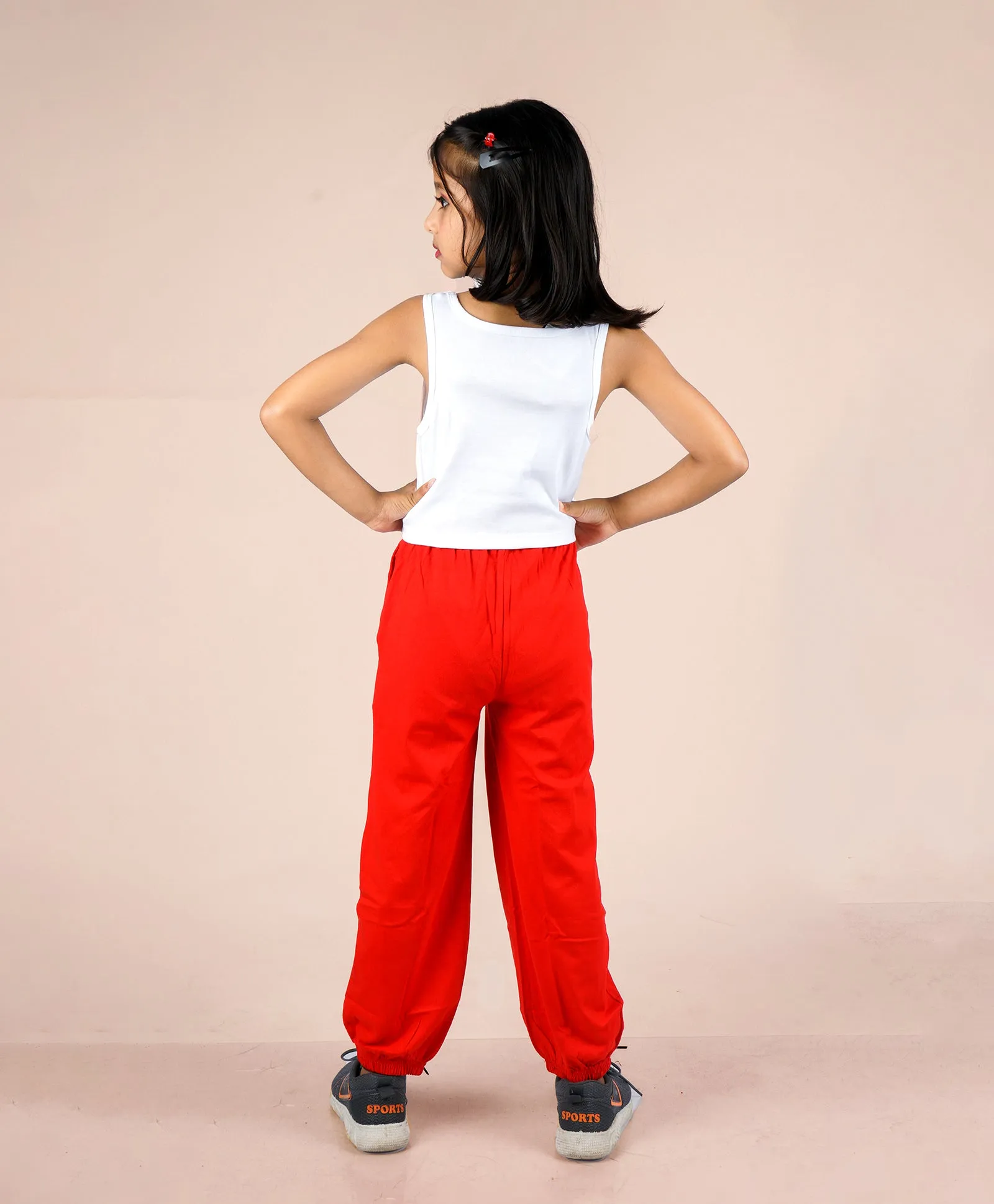 Girls New York Print Sleeveless Tank Top & Sweatpants Set