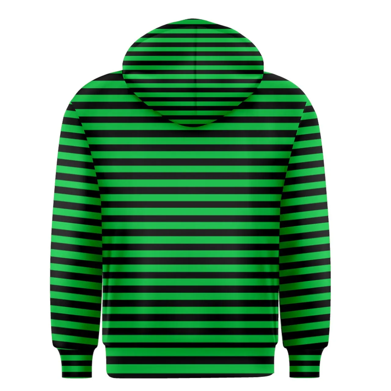 goblin green stripe Zipper Hoodie