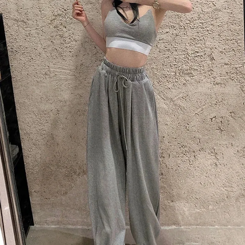 Gray Oversized Baggy Sweatpants