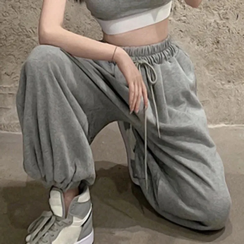 Gray Oversized Baggy Sweatpants