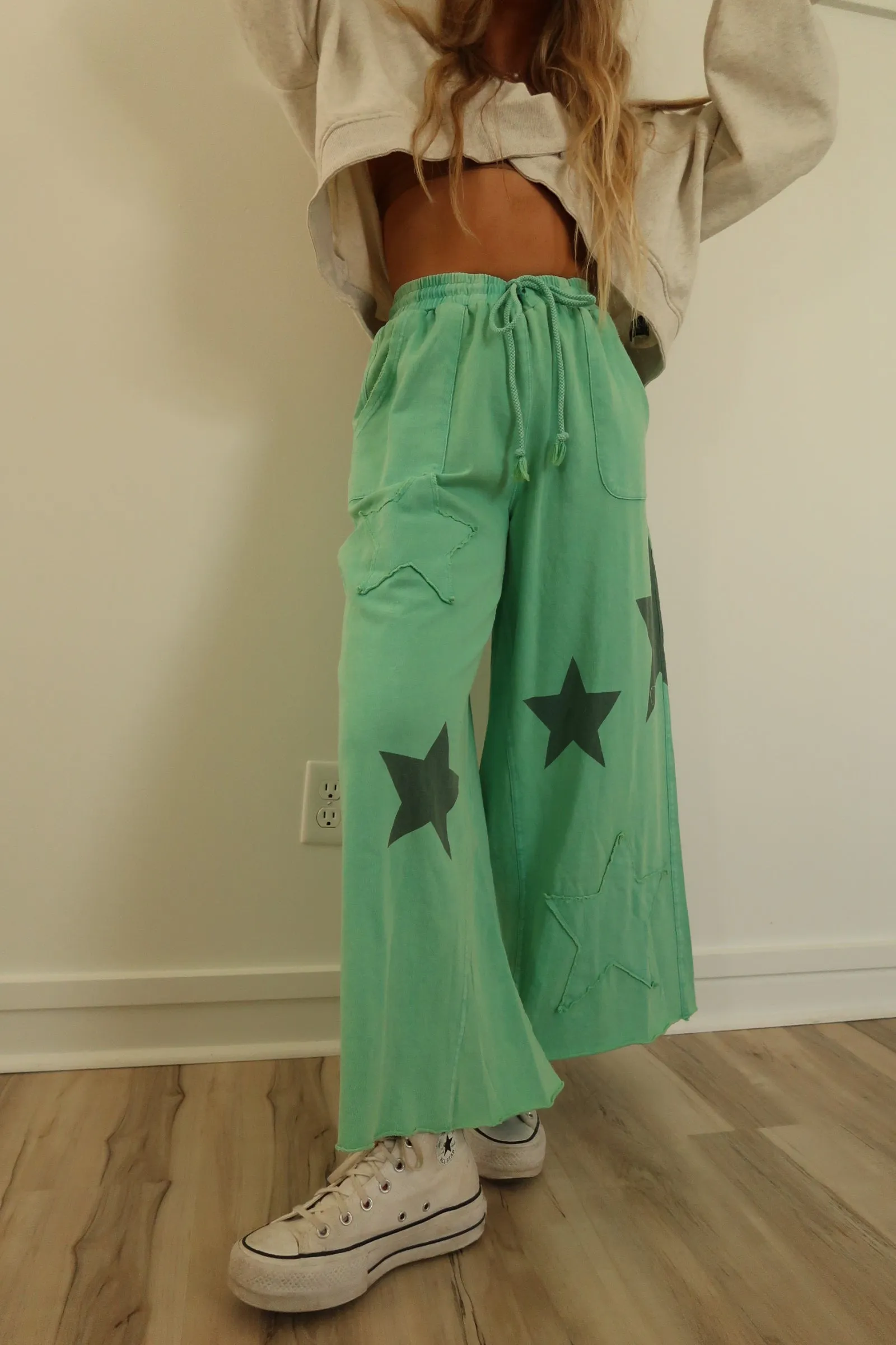 Green gal Star Crop Pant