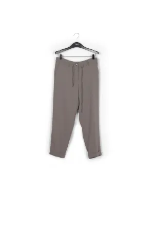 Grey striped tapered pants