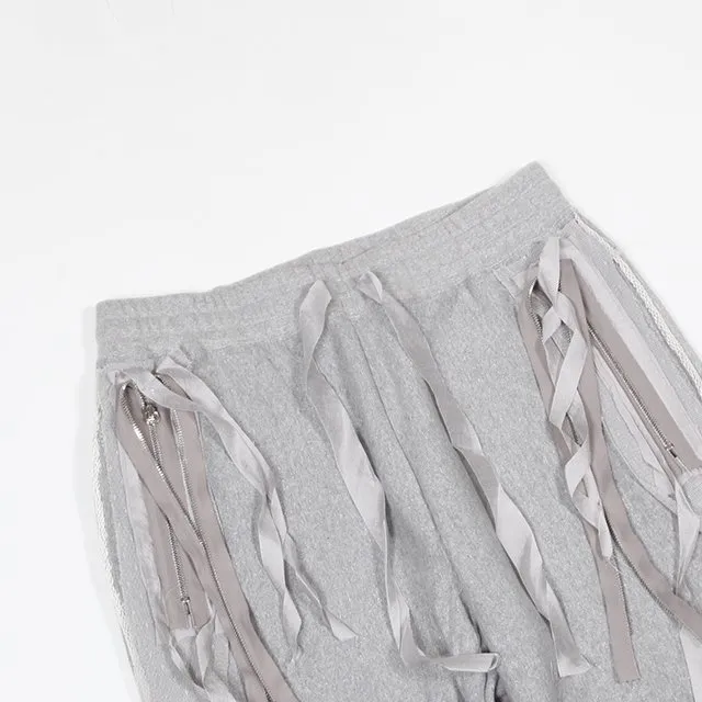 GREY TAPE SWEATPANTS