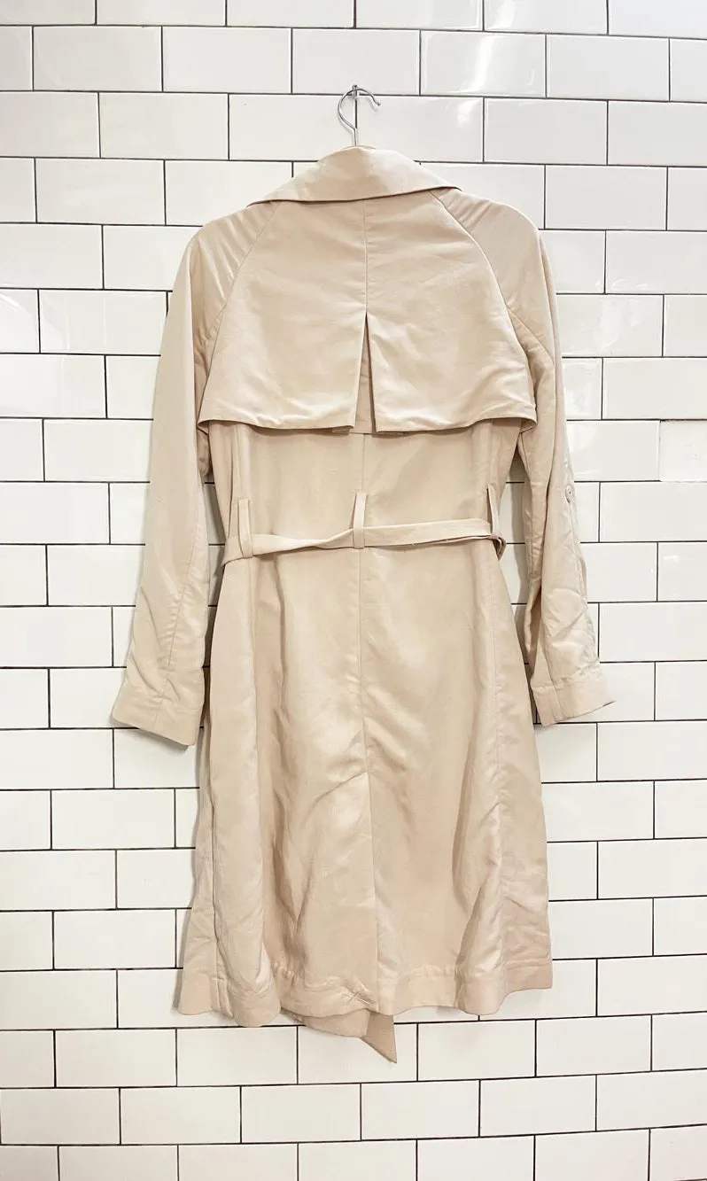h&m soft touch snap button trench coat