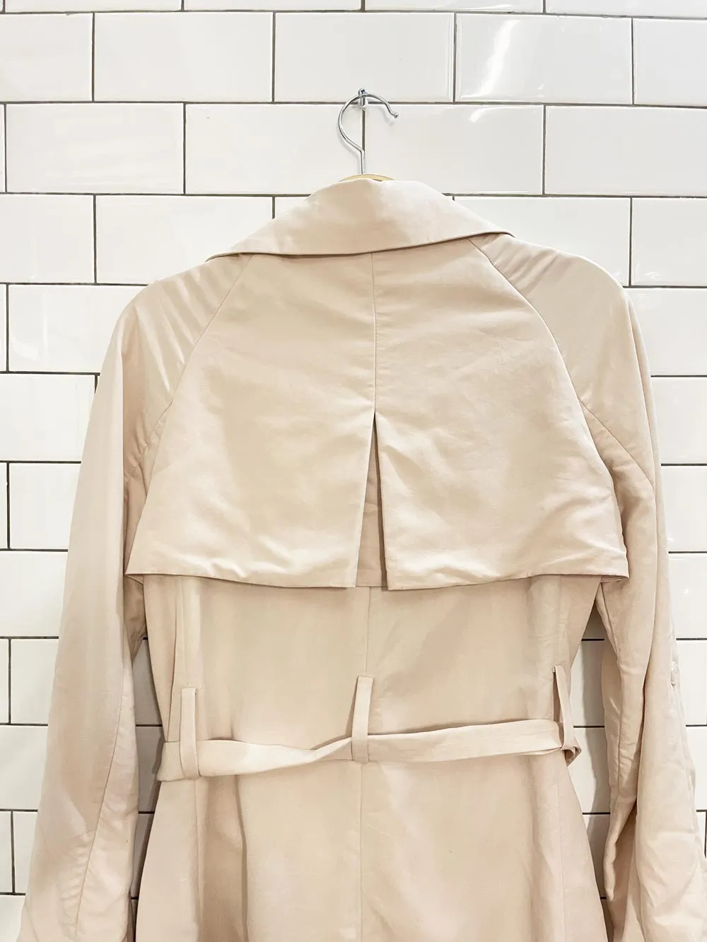 h&m soft touch snap button trench coat