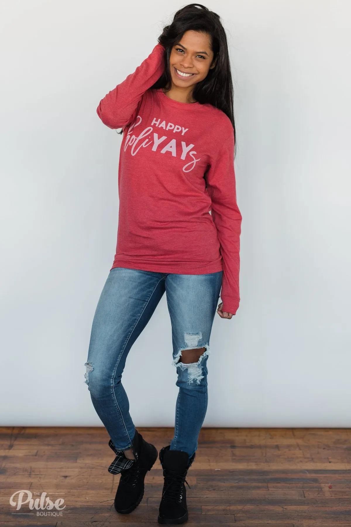 Happy Holiyays Long Sleeve Top