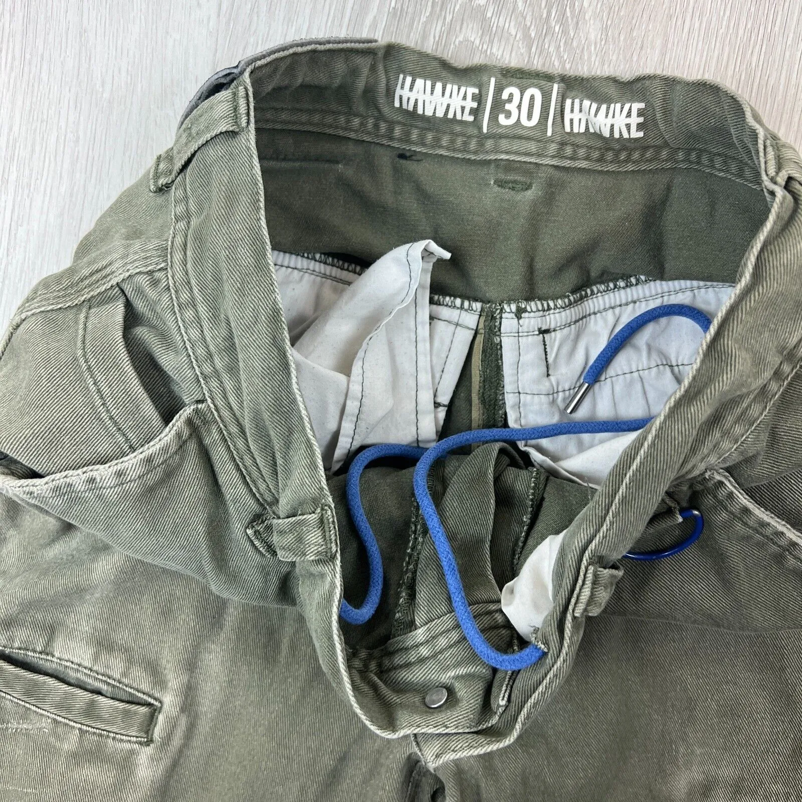 HAWKE Mens Green Tapered Jogger Jeans Size 30