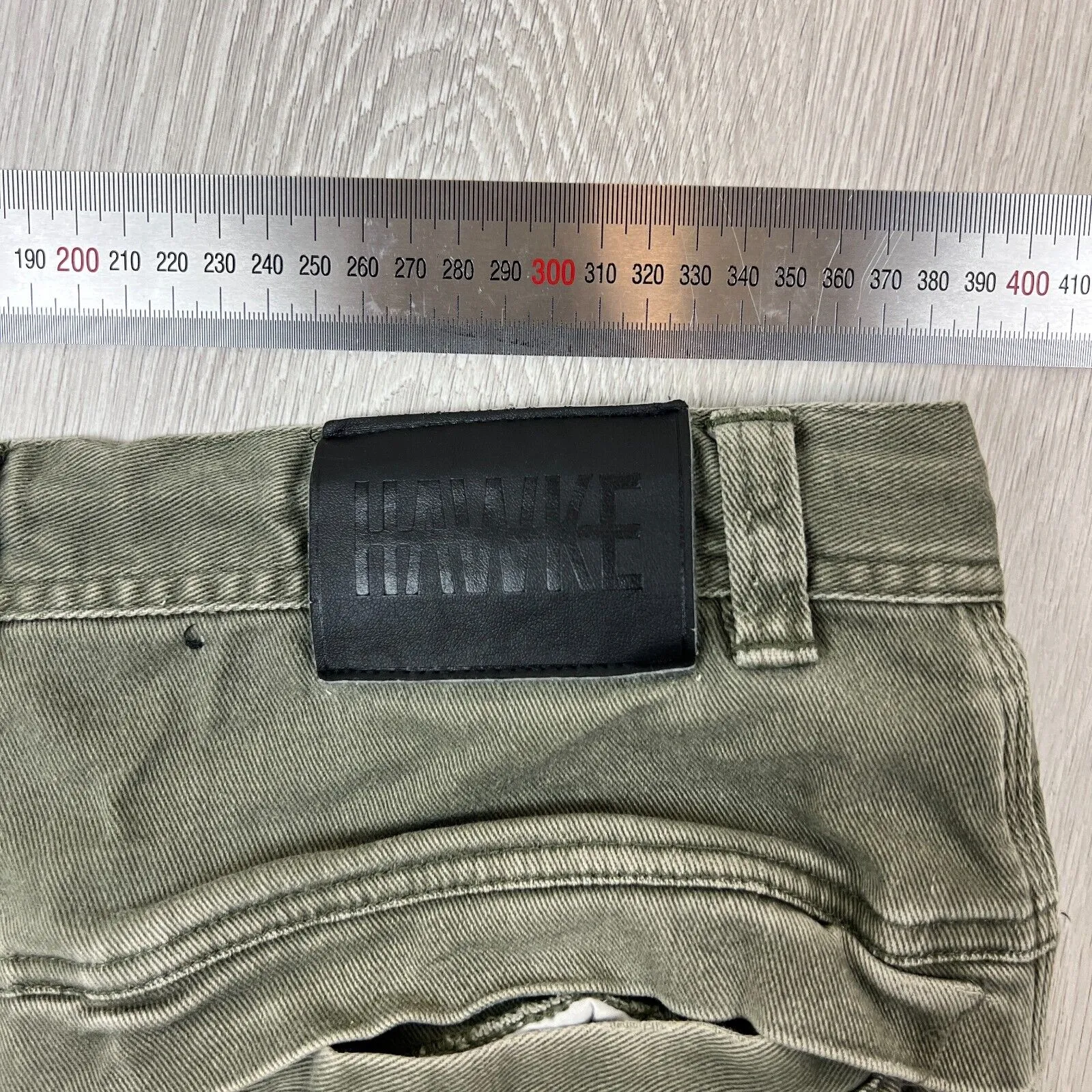 HAWKE Mens Green Tapered Jogger Jeans Size 30