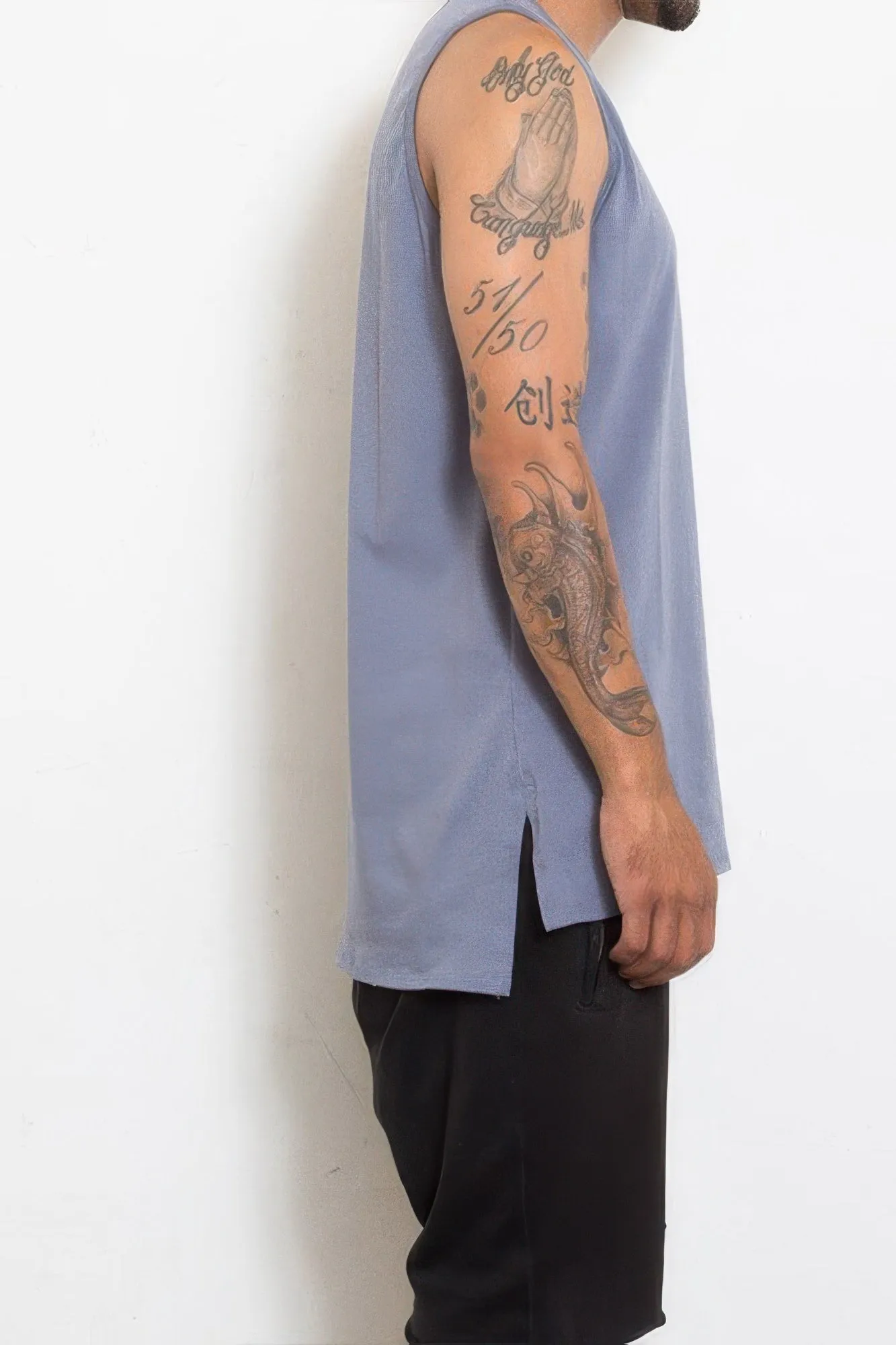 Hi Lo Plain Tank Top