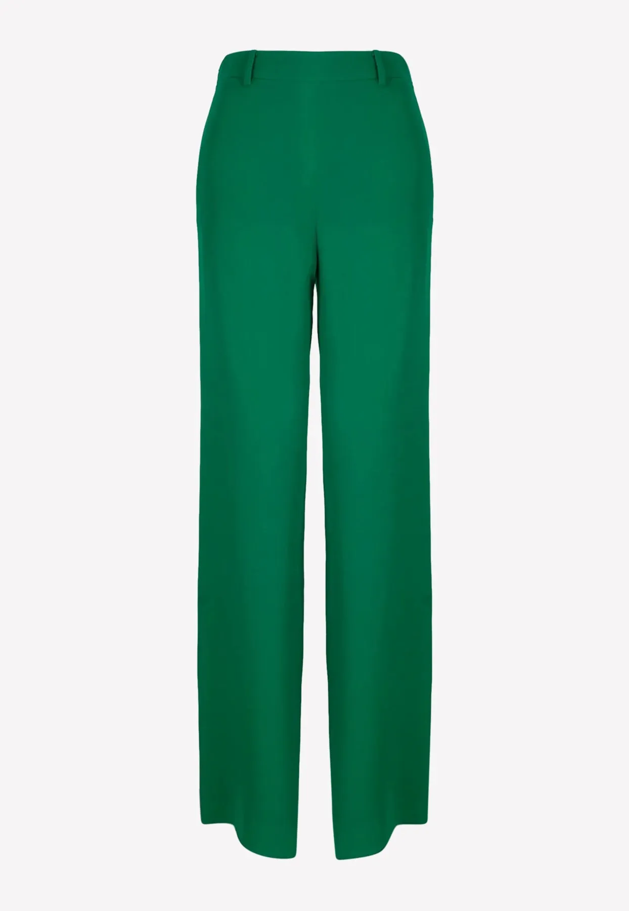 High-Waist Tailored Silk Pants
