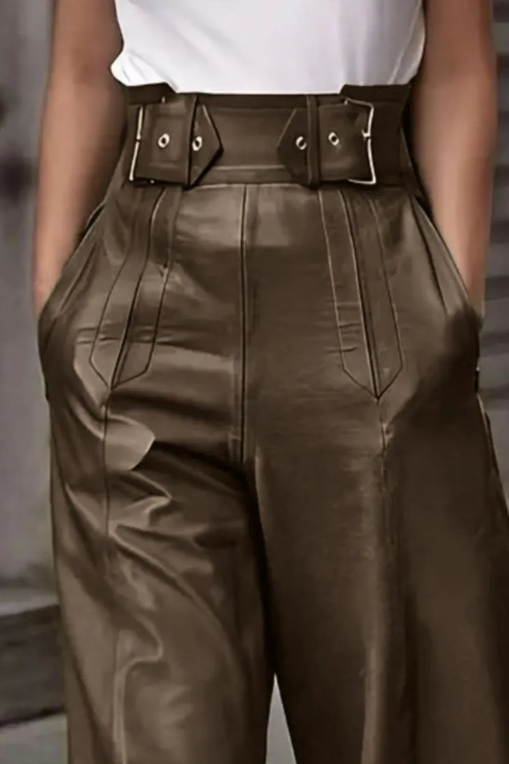 High Waist Wide Flare Pants